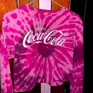 Pink co cola brand shirt